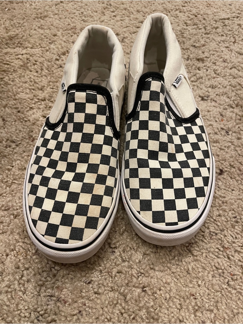 Vans youth Slip-On Checkerboard in Black and White